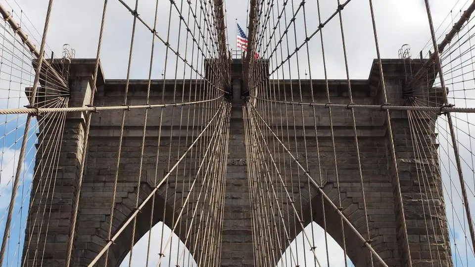 Brooklyn Bridge in New York.