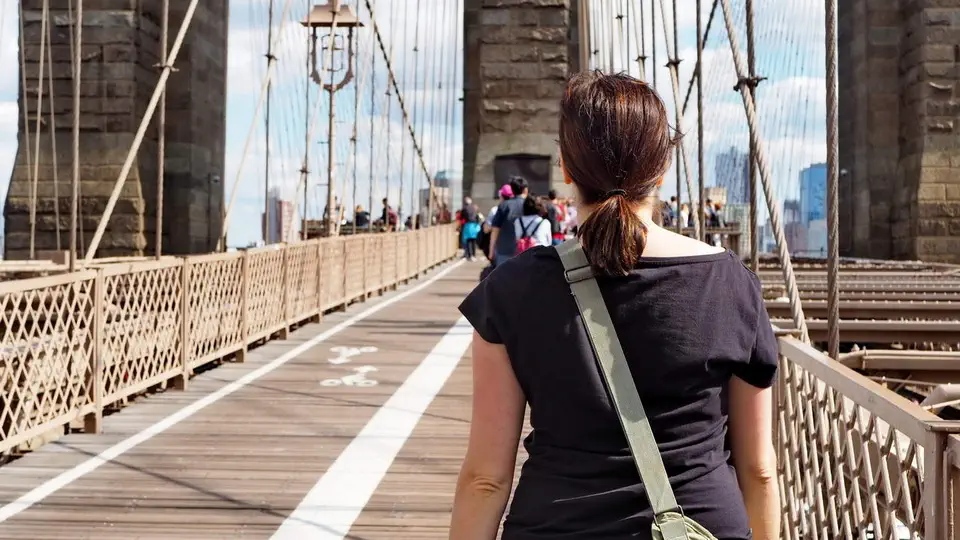 Brooklyn Bridge in New York.