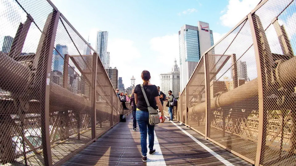 Brooklyn Bridge in New York.