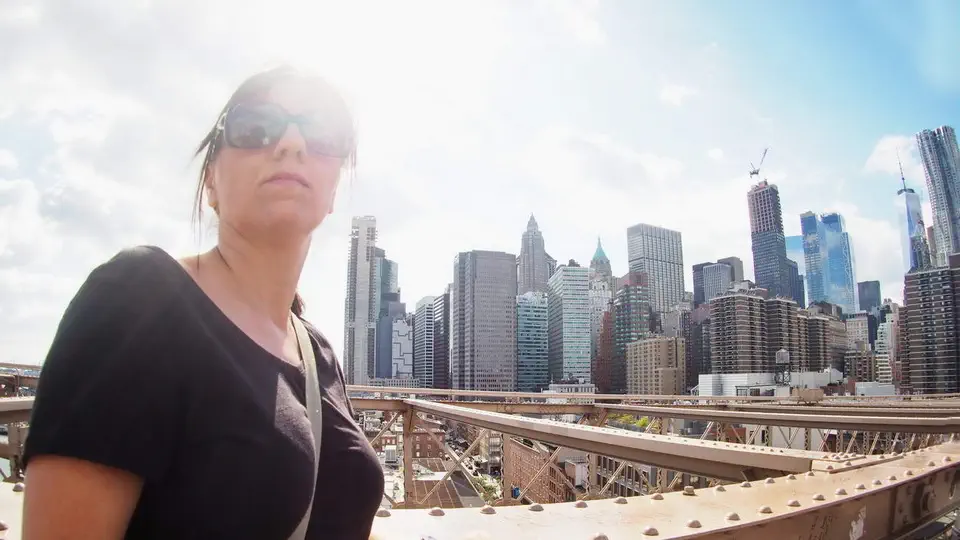 Brooklyn Bridge in New York.
