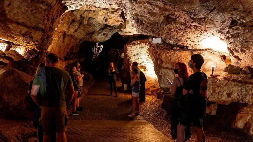 Kents Cavern Caves in the town of Torquay.