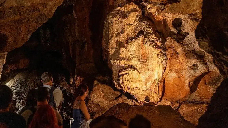 Kents Cavern beautiful caves in Torquay, West England