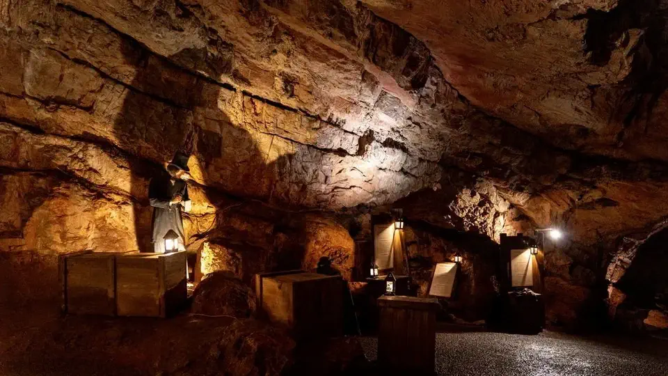 Kents Cavern Caves in the town of Torquay.