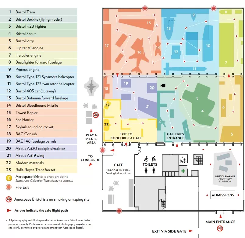 Bristol Aerospace Museum map.