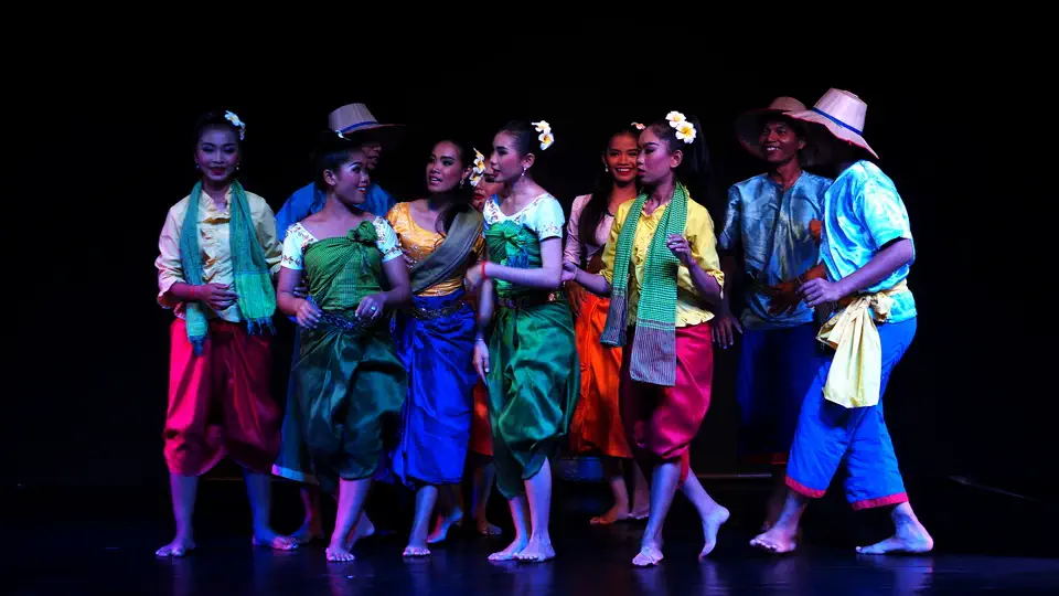 National Museum of Cambodia in Phnom Penh. Khmer dancers.