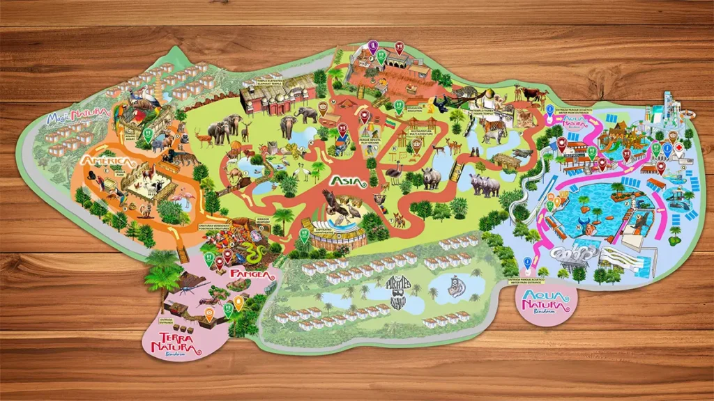 Terra Natura Benidorm, map.