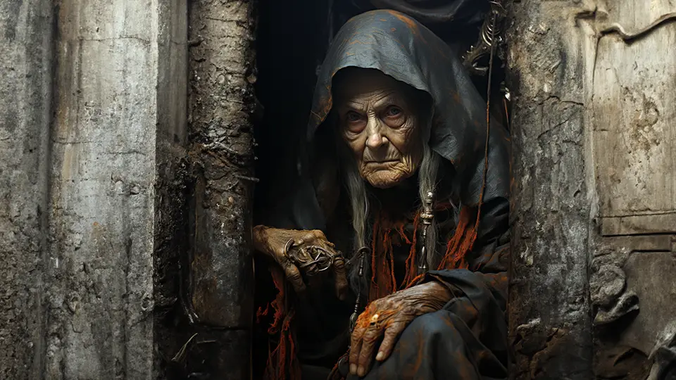 Baba Yaga, a dark figure from Slavic folklore