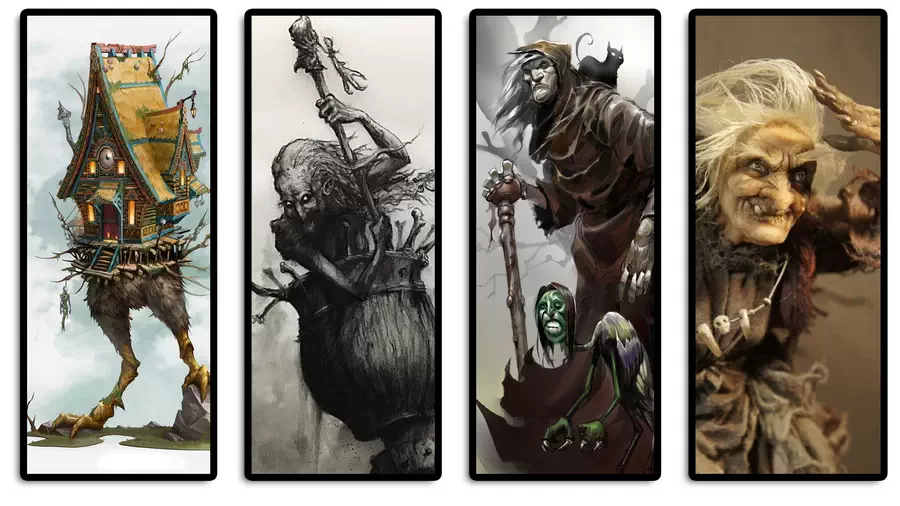 Baba Yaga slavic folclore AI.