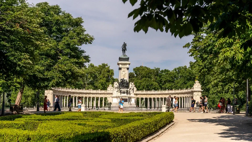 Retiro Park in Madrid.