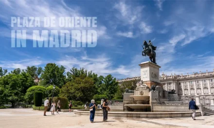 Plaza de Oriente in Madrid beautiful royal garden