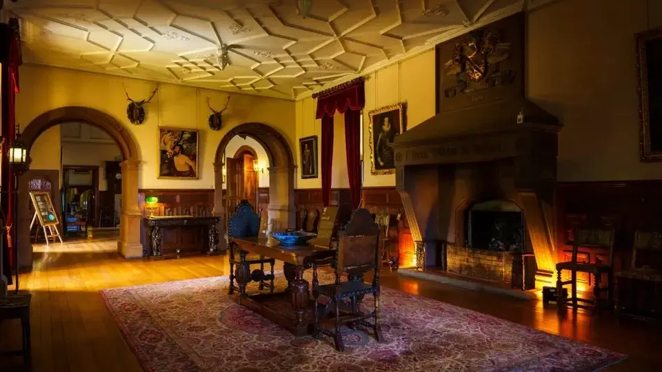 Dunster Castle and Watermill in Somerset.