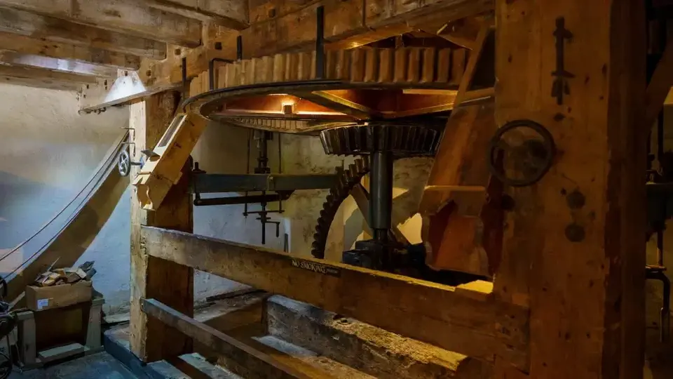 Dunster Castle and Watermill in Somerset.