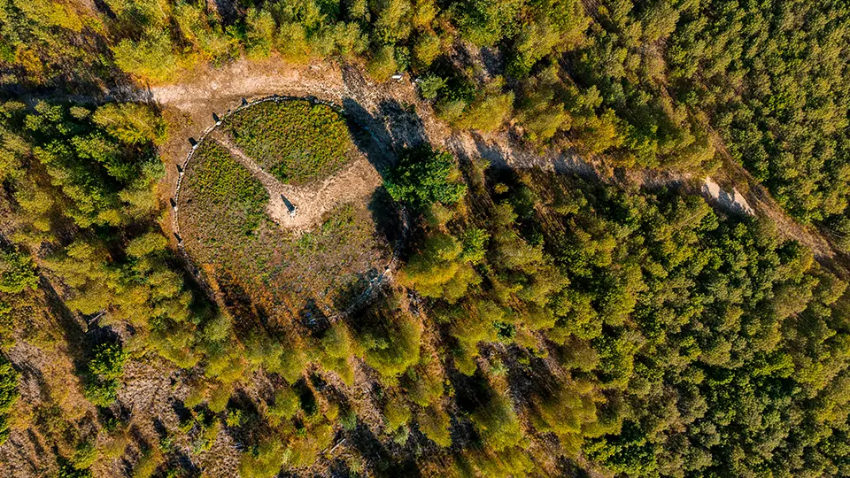 The Stone Circles in Leśno, Poland.