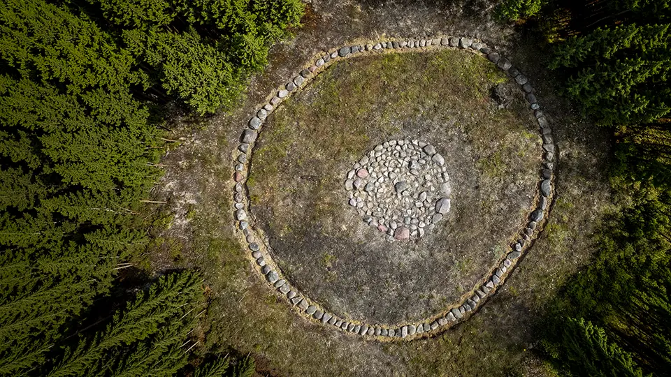 The Stone Circles in Leśno, Poland.