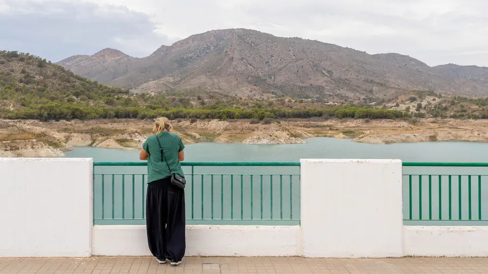 Amadorio Dam reservoir on the Costa Blanca.