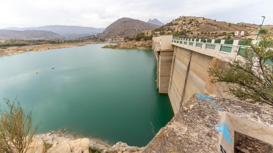 Amadorio Dam reservoir on the Costa Blanca.
