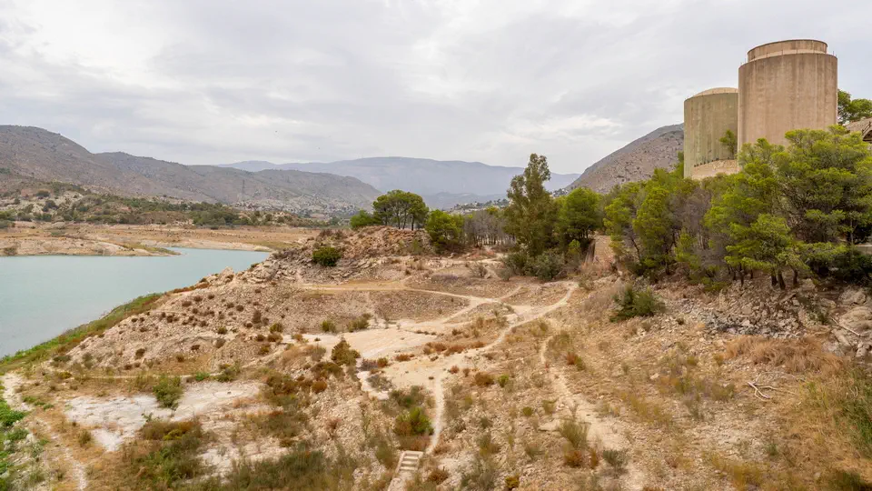 Amadorio Dam reservoir on the Costa Blanca.